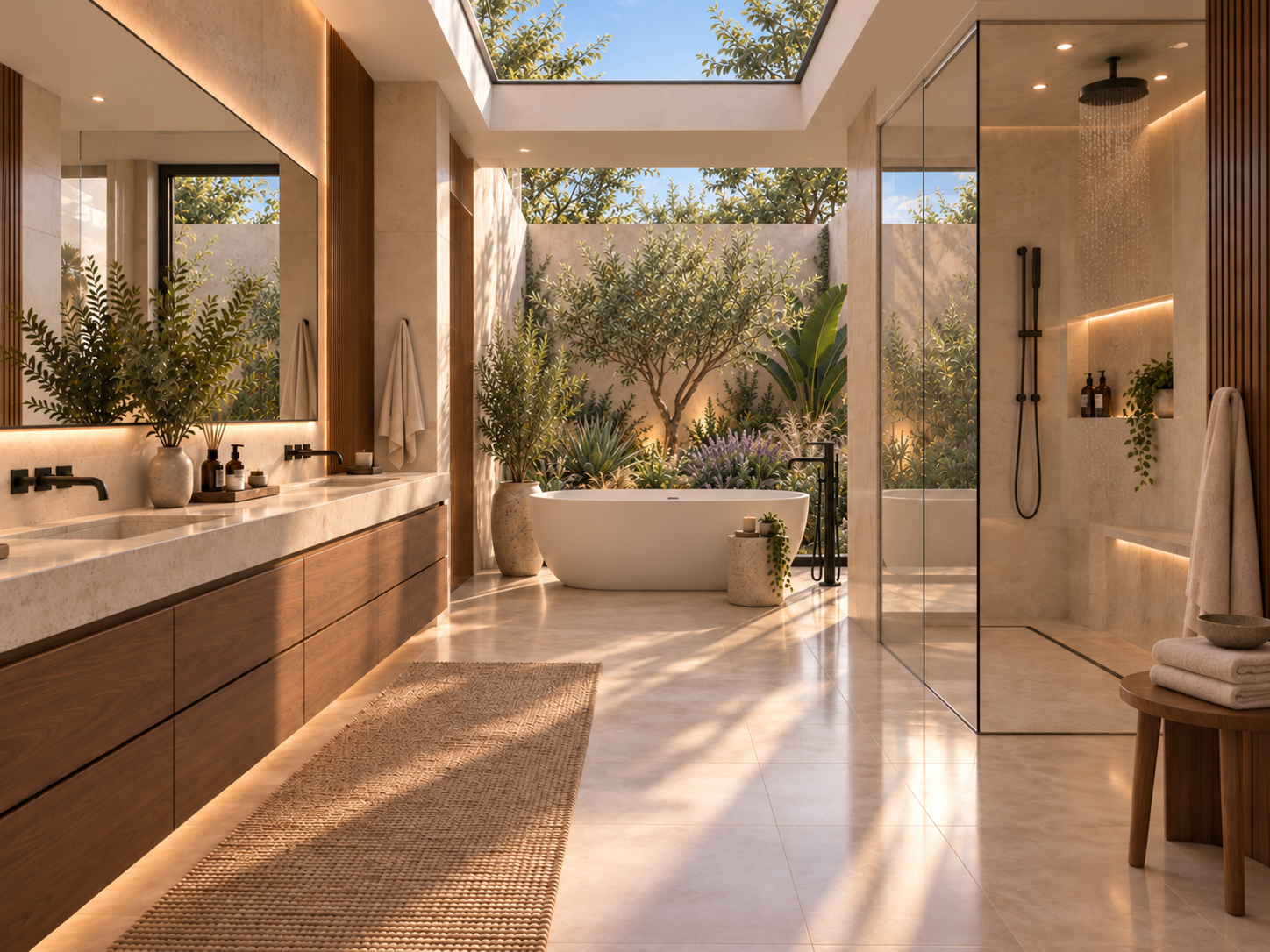 Casa Otay: baño, render de la propuesta