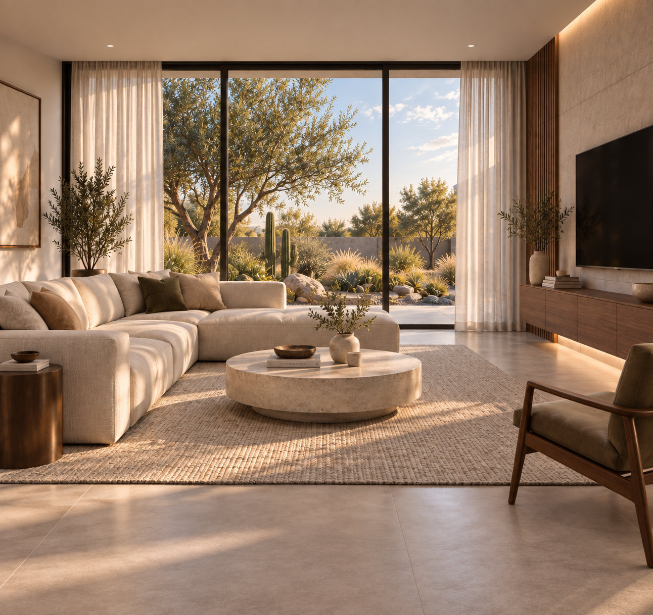 Casa Otay: sala, render de la propuesta