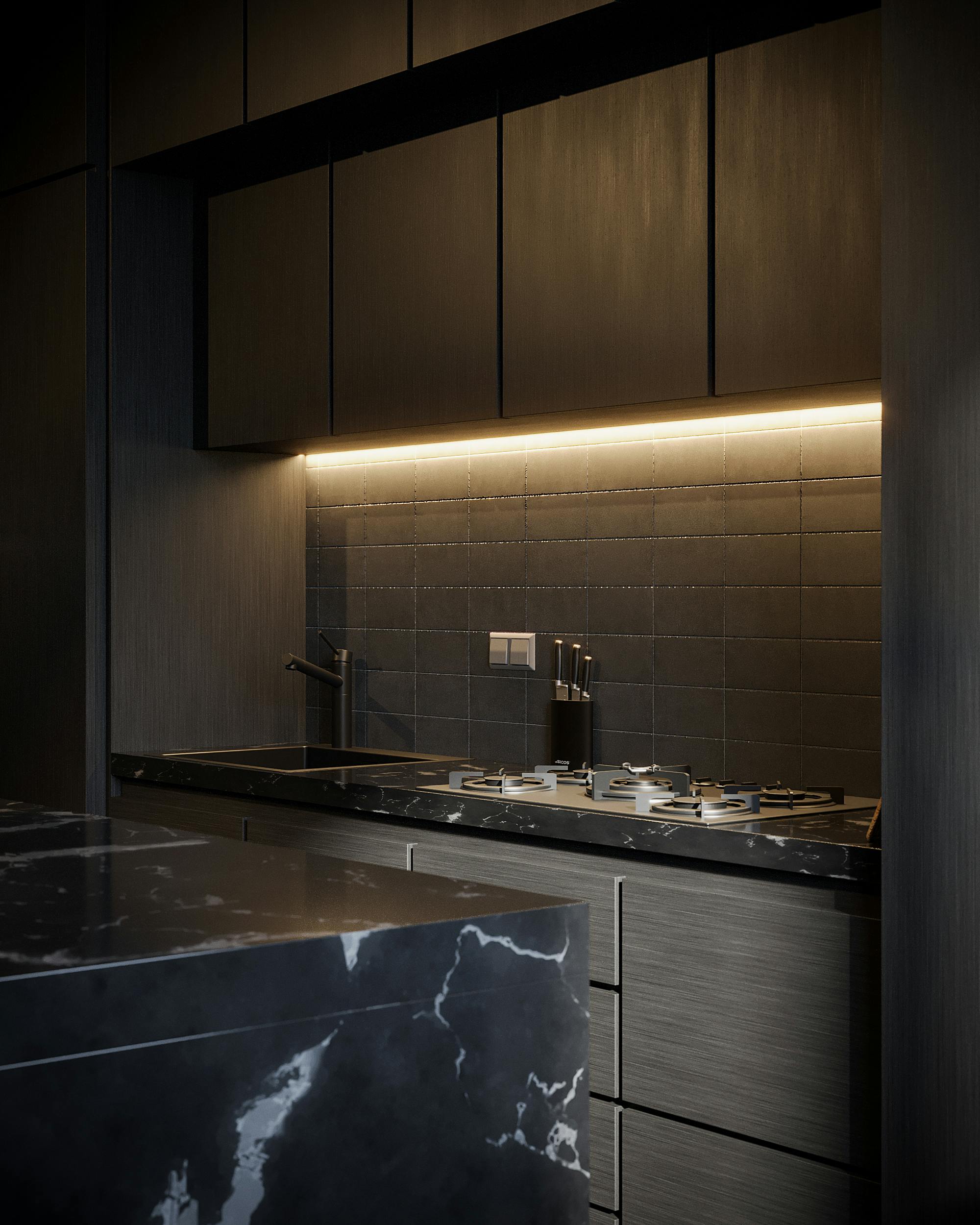 Detalle de cocina de Departamento 21